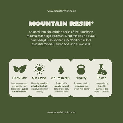 Mountain Resin® 100% Pure Sun-Dried Himalayan Shilajit