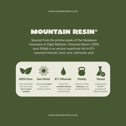 Mountain Resin® 100% Pure Sun-Dried Himalayan Shilajit